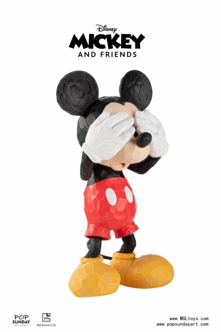 MGL TOYS x POP Sunday - Licensed Wood Carving Mickey | 版权木雕米奇