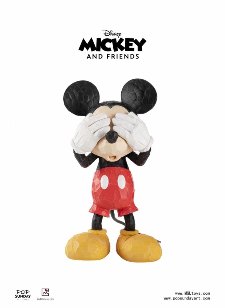 MGL TOYS x POP Sunday - Licensed Wood Carving Mickey | 版权木雕米奇