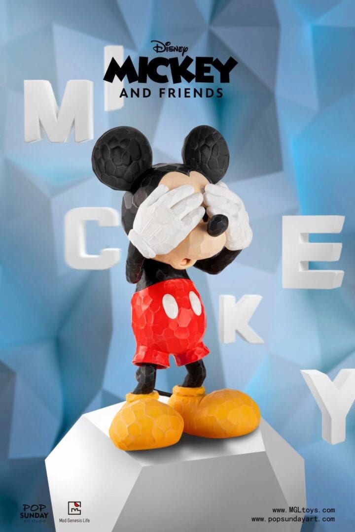 MGL TOYS x POP Sunday - Licensed Wood Carving Mickey | 版权木雕米奇